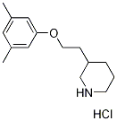 3-[2-(3,5-Dimethylphenoxy)ethyl]piperidinehydrochloride Structure