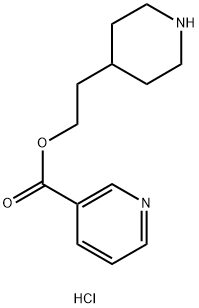 2-(4-Piperidinyl)ethyl nicotinate hydrochloride 化学構造式