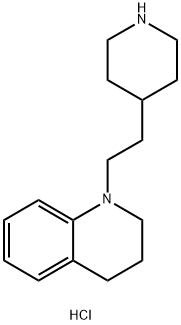 1-[2-(4-Piperidinyl)ethyl]-1,2,3,4-tetrahydroquinoline dihydrochloride 结构式