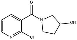 (2-氯-吡啶-3-基)-(3-羟基-吡咯烷-1-基)-甲酮, 1219981-43-7, 结构式