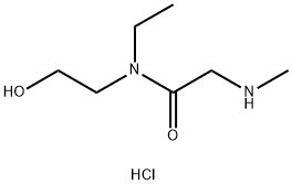 N-Ethyl-N-(2-hydroxyethyl)-2-(methylamino)-acetamide hydrochloride 化学構造式