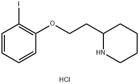 2-[2-(2-Iodophenoxy)ethyl]piperidine hydrochloride 化学構造式