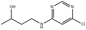 4-[(6-Chloro-4-pyrimidinyl)amino]-2-butanol 化学構造式
