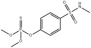 チオりん酸O,O-ジメチルO-[4-[(メチルアミノ)スルホニル]フェニル] 化学構造式