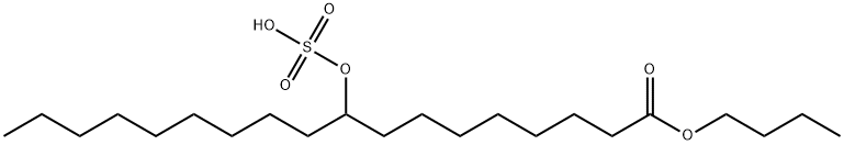 9-(ヒドロキシスルホニルオキシ)ステアリン酸ブチル 化学構造式