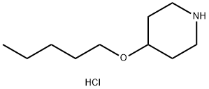 4-(Pentyloxy)piperidine hydrochloride Struktur