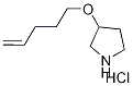 3-(4-Pentenyloxy)pyrrolidine hydrochloride Structure