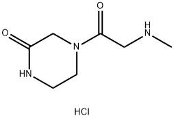 4-[2-(Methylamino)acetyl]-2-piperazinonehydrochloride 结构式