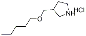 3-[(Pentyloxy)methyl]pyrrolidine hydrochloride Struktur