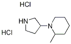 2-Methyl-1-(3-pyrrolidinyl)piperidinedihydrochloride 化学構造式
