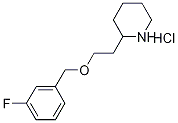 2-{2-[(3-Fluorobenzyl)oxy]ethyl}piperidinehydrochloride Struktur