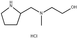 2-[Methyl(2-pyrrolidinylmethyl)amino]-1-ethanoldihydrochloride 化学構造式