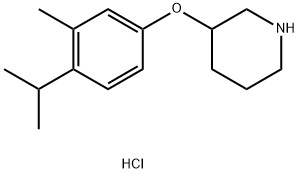 3-(4-Isopropyl-3-methylphenoxy)piperidinehydrochloride 化学構造式