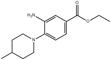 Ethyl 3-amino-4-(4-methyl-1-piperidinyl)benzoate Struktur