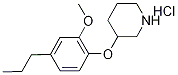 2-Methoxy-4-propylphenyl 3-piperidinyl etherhydrochloride 化学構造式