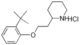 2-{2-[2-(tert-Butyl)phenoxy]ethyl}piperidinehydrochloride Struktur