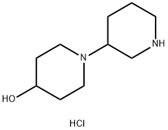 1-(3-Piperidinyl)-4-piperidinol dihydrochloride 结构式