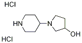 1-(4-Piperidinyl)-3-pyrrolidinol dihydrochloride Struktur