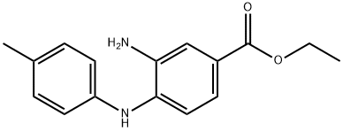 3-アミノ-4-(4-トルイジノ)安息香酸エチル 化学構造式