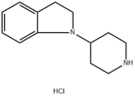1-(4-Piperidinyl)indoline dihydrochloride 结构式
