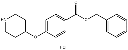 Benzyl 4-(4-piperidinyloxy)benzoate hydrochloride,1220020-15-4,结构式