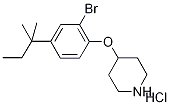 2-Bromo-4-(tert-pentyl)phenyl 4-piperidinyl etherhydrochloride 结构式