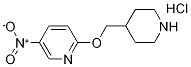 5-Nitro-2-(4-piperidinylmethoxy)pyridinehydrochloride Structure