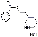 2-(3-Piperidinyl)ethyl 2-furoate hydrochloride 化学構造式