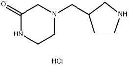 4-(3-Pyrrolidinylmethyl)-2-piperazinonedihydrochloride Structure