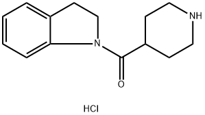2,3-Dihydro-1H-indol-1-yl(4-piperidinyl)methanonehydrochloride 结构式