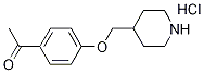 1-[4-(4-Piperidinylmethoxy)phenyl]-1-ethanonehydrochloride 化学構造式