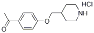 1-[4-(4-Piperidinylmethoxy)phenyl]-1-ethanonehydrochloride Structure