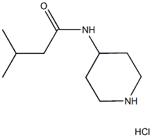 3-Methyl-N-(piperidine-4-yl)butanamido hydrochloride Struktur