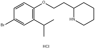 2-[2-(4-Bromo-2-isopropylphenoxy)ethyl]piperidinehydrochloride Struktur