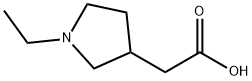 2-(1-乙基吡咯烷-3-基)乙酸 结构式
