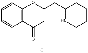 1-{2-[2-(2-Piperidinyl)ethoxy]phenyl}-1-ethanonehydrochloride Struktur