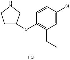 3-(4-Chloro-2-ethylphenoxy)pyrrolidinehydrochloride Structure