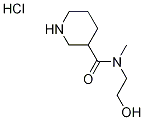 N-(2-Hydroxyethyl)-N-methyl-3-piperidinecarboxamide hydrochloride Struktur