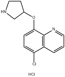 5-Chloro-8-(3-pyrrolidinyloxy)quinolinehydrochloride Structure