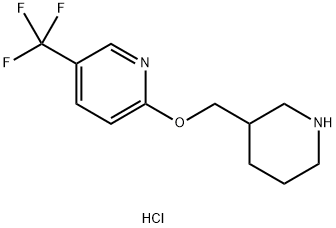 2-(3-Piperidinylmethoxy)-5-(trifluoromethyl)-pyridine hydrochloride Struktur