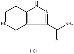 4,5,6,7-四氢-1H-吡唑并[4,3-C]吡啶-3-甲酰胺盐酸盐,1220029-50-4,结构式
