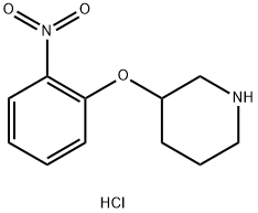 2-Nitrophenyl 3-piperidinyl ether hydrochloride 结构式