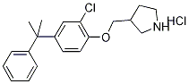 3-{[2-Chloro-4-(1-methyl-1-phenylethyl)phenoxy]-methyl}pyrrolidine hydrochloride Struktur