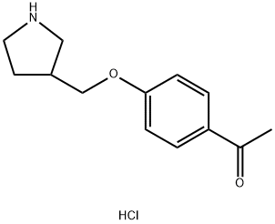 1-[4-(3-Pyrrolidinylmethoxy)phenyl]-1-ethanonehydrochloride 结构式