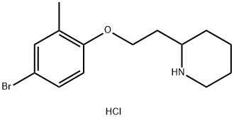 2-[2-(4-Bromo-2-methylphenoxy)ethyl]piperidinehydrochloride Structure