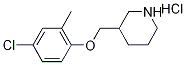 4-Chloro-2-methylphenyl 3-piperidinylmethyl etherhydrochloride,1220030-51-2,结构式