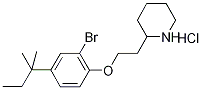 2-{2-[2-Bromo-4-(tert-pentyl)phenoxy]-ethyl}piperidine hydrochloride Struktur