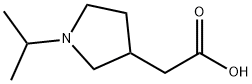 2-(1-Isopropyl-3-pyrrolidinyl)acetic acid Struktur