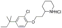 2-{2-[2-Chloro-4-(tert-pentyl)phenoxy]-ethyl}piperidine hydrochloride Struktur