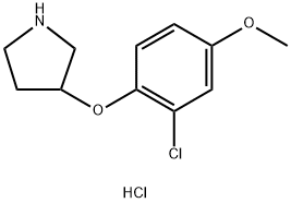 2-Chloro-4-methoxyphenyl 3-pyrrolidinyl etherhydrochloride Struktur